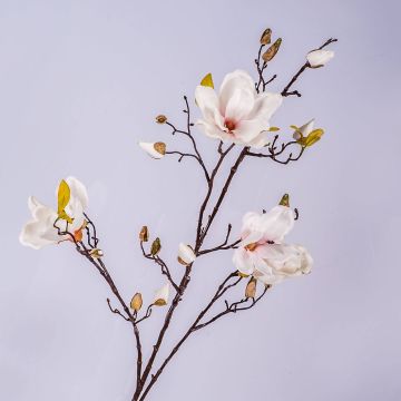 Große Kunstblume Magnolie LILO, weiß-rosa, 110cm, Ø5-9cm