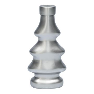 Deko Flasche Tannenbaum BORLA, Glas, silber-matt, 7,2x4,3x15cm
