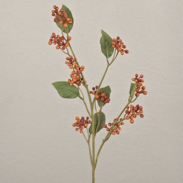 Kunstzweig Scheinbeere TSELOTE mit Früchten, Trockenoptik, orange, 75cm