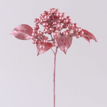 Deko Zweig Holunder VIKTORINE mit Beeren, metallic-roségold, 30cm Deko Zweig Holunder VIKTORINE mit Beeren, metallic-roségold, 30cm