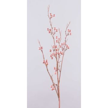 Plastik Zweig Schneebeere WAKILIA mit Früchten, metallic-roségold, 100cm