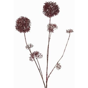 Künstlicher Skimmie Zweig LOBUS, dunkelrot, 90cm, Ø4-8,5cm