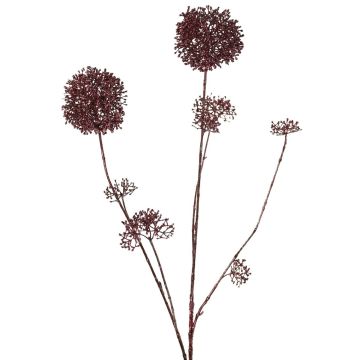 Künstlicher Skimmie Zweig LOBUS, dunkelrot, 90cm, Ø4-8,5cm