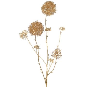 Künstlicher Skimmie Zweig LOBUS, gold, 90cm, Ø4-8,5cm