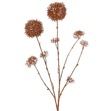 Künstlicher Skimmie Zweig LOBUS, kupfer, 90cm, Ø4-8,5cm