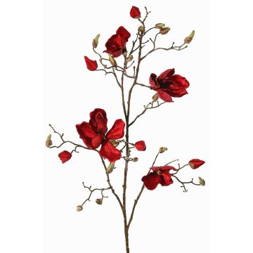Samt Magnolienzweig künstlich JACKA, rot, 105cm