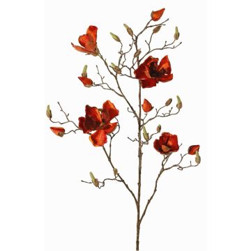 Samt Magnolienzweig künstlich JACKA, dunkelorange, 105cm