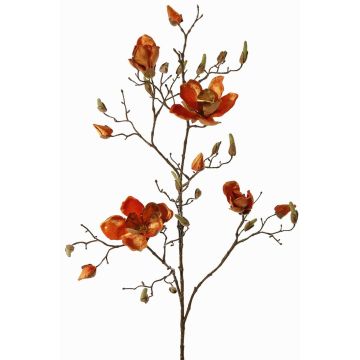 Samt Magnolienzweig künstlich JACKA, orange, 105cm