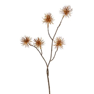 Künstlicher Zweig Zaubernuss NUMBAT mit Blüten, orange, 70cm, Ø6cm