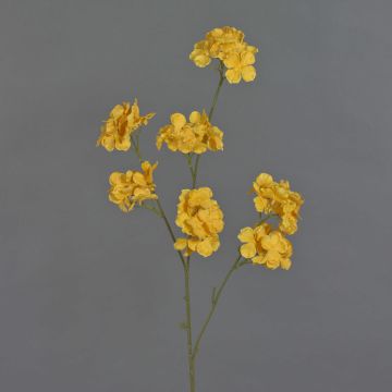 Hortensien Zweig künstlich OLYMPUS, ockergelb, 80cm, Ø9cm