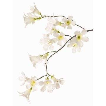 Kunstblumenzweig Jasmintrompete AURINA, weiß, 90cm