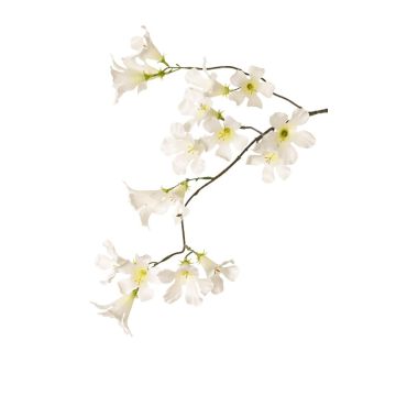 Kunstblumenzweig Jasmintrompete AURINA, weiß, 90cm