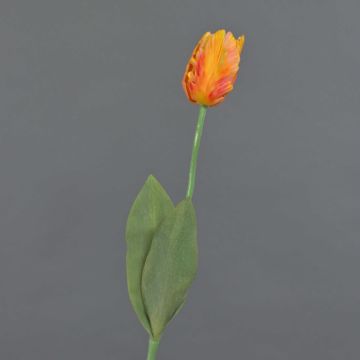 Kunstblume Papageientulpe UAKARI, orange-gelb, 65cm, Ø6cm