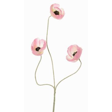 Künstlicher Zweig Mohnblume KINKA, rosa-creme, 50cm, Ø5cm