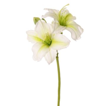 Kunstblume Taglilie NEULIDA mit Blüten, weiß-grün, 65cm, Ø11cm