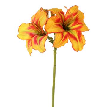 Kunstblume Taglilie NEULIDA mit Blüten, orange-rot, 65cm, Ø11cm