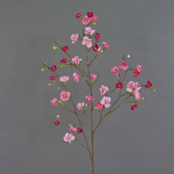Apfelblütenzweig künstlich SADAKA mit Blüten, pink-rosa, 95cm, Ø1,5-4cm