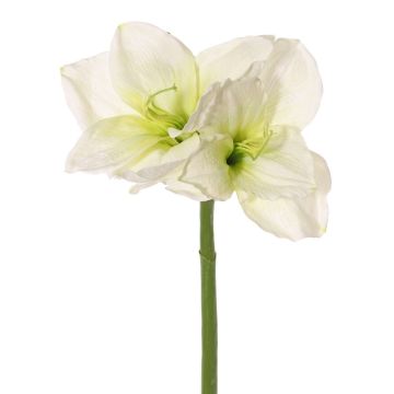 Amaryllis künstlich NARWELA, weiß-grün, 70cm, Ø10-13cm