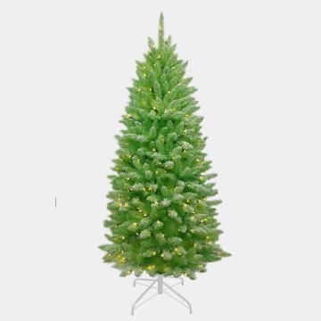 Künstliche Tanne FALUN SPEED, beschneit, LEDs, grün, 210cm, Ø100cm