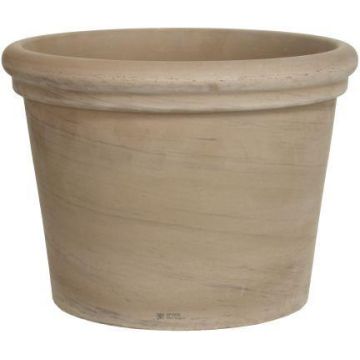 Pflanztopf NORETH aus Terrakotta, Maserung, braun, 32cm, Ø36cm Pflanztopf NORETH aus Terrakotta, Maserung, braun, 32cm, Ø36cm