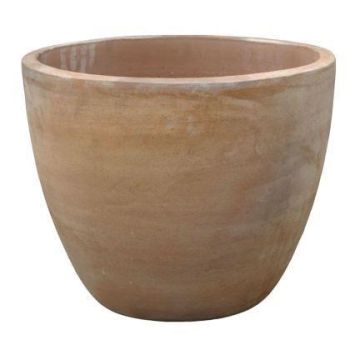 Terrakotta Blumentopf LORIENNE, 2 Stück, patiniert, outdoor, braun, 22x28cm, 29x35cm