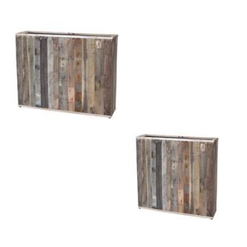 Rechteckiger Pflanzkasten BUNJER aus Holz, 11 Stück, natürliche Maserung, outdoor, braun, 93x75, 93x95cm Rechteckiger Pflanzkasten BUNJER aus Holz, 11 Stück, natürliche Maserung, outdoor, braun, 93x75, 93x95cm