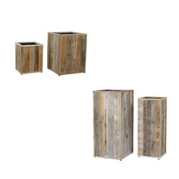 Quadratischer Pflanzkasten BUNJER aus Holz, 24 Stück, natürliche Maserung, outdoor, braun, 40-90cm Quadratischer Pflanzkasten BUNJER aus Holz, 24 Stück, natürliche Maserung, outdoor, braun, 40-90cm