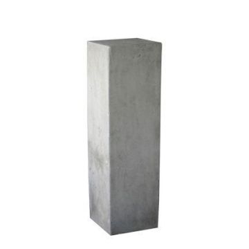 Eckige Blumensäule LUNAKA aus Zement, outdoor, grau, 29x29x60cm