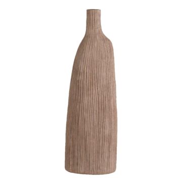 Flaschenvase PHILLIPA aus Terrakotta, mit Maserung, taupe, 20x13x63,4cm Flaschenvase PHILLIPA aus Terrakotta, mit Maserung, taupe, 20x13x63,4cm