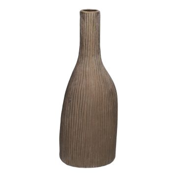 Flaschenvase PHILLIPA aus Terrakotta, mit Maserung, braun, 20x14,2x51cm Flaschenvase PHILLIPA aus Terrakotta, mit Maserung, braun, 20x14,2x51cm
