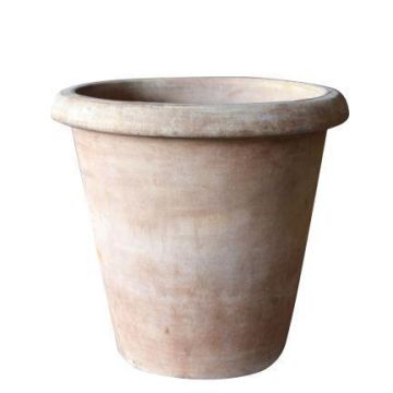 Blumentopf ELVORN aus Terrakotta, handmade, patiniert, braun, 40cm, Ø42cm Blumentopf ELVORN aus Terrakotta, handmade, patiniert, braun, 40cm, Ø42cm