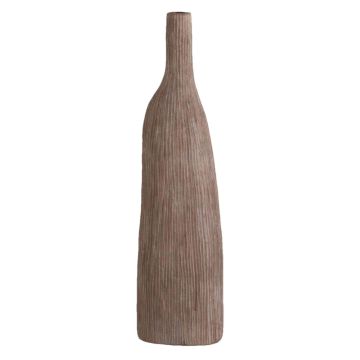 Flaschenvase PHILLIPA aus Terrakotta, mit Maserung, braun, 21,3x14x78,5cm Flaschenvase PHILLIPA aus Terrakotta, mit Maserung, braun, 21,3x14x78,5cm