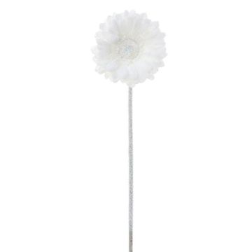 Kunstblume Gerbera KURENA, beschneit, Glitzer, weiß, 50cm Kunstblume Gerbera KURENA, beschneit, Glitzer, weiß, 50cm
