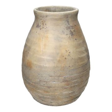 Bauchige Blumenvase XANTHIPPE aus Beton, mit Maserung, grau, 34cm, Ø26cm Bauchige Blumenvase XANTHIPPE aus Beton, mit Maserung, grau, 34cm, Ø26cm