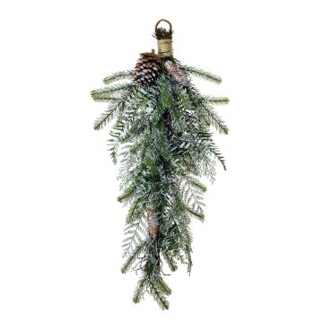 Deko Gesteck Eukalyptus Tanne SANIAMA, beschneit, Zapfen, hängend, grün-weiß, 65cm Deko Gesteck Eukalyptus Tanne SANIAMA, beschneit, Zapfen, hängend, grün-weiß, 65cm