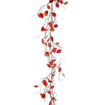 Deko Girlande Silberblatt DIFFENIA, rot, 210cm Deko Girlande Silberblatt DIFFENIA, rot, 210cm