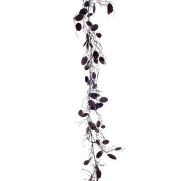 Deko Girlande Silberblatt DIFFENIA, dunkelviolett, 210cm Deko Girlande Silberblatt DIFFENIA, dunkelviolett, 210cm