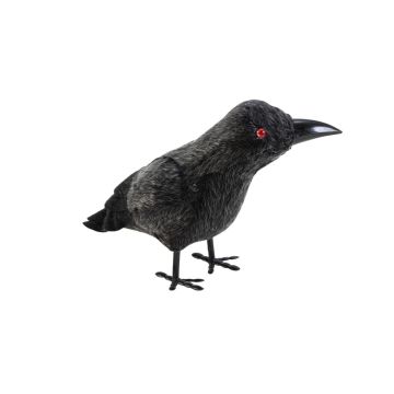 Halloween Deko Rabe DIOGO, schwarz-weiß, 28x11x17cm Halloween Deko Rabe DIOGO, schwarz-weiß, 28x11x17cm