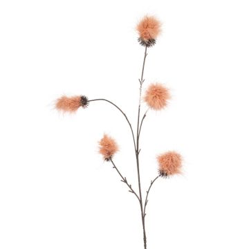 Kunstzweig Federbuschstrauch ELAINA mit Blüten, pfirsich, 85cm