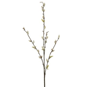 Künstlicher Kätzchenweiden Zweig NIELSON mit Blüten, creme, 80cm