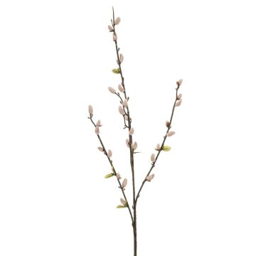 Künstlicher Kätzchenweiden Zweig NIELSON mit Blüten, zartrosa, 80cm