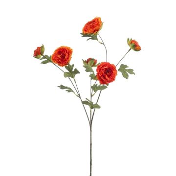 Kunstzweig Ranunkel DAVELLA, orange, 80cm