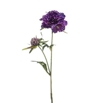 Kunst Zweig Scabiosa BASOLO, dunkelviolett, 55cm