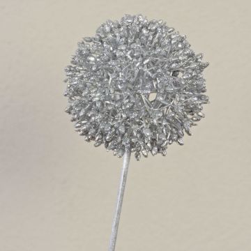 Künstlicher Allium HELLA, Glitzer, silber, 75cm, Ø11cm
