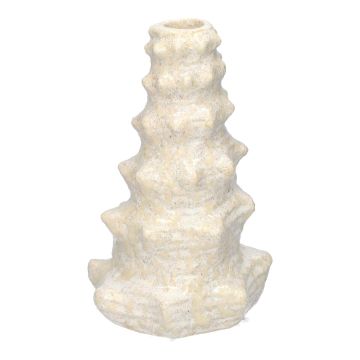 Kerzenleuchter BROOKLYNN aus Keramik, weiß, 18cm, Ø11,5cm Kerzenleuchter BROOKLYNN aus Keramik, weiß, 18cm, Ø11,5cm