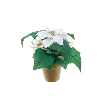 Kunstblume Weihnachtsstern DEIDINIA im Dekotopf, weiß, 18cm Kunstblume Weihnachtsstern DEIDINIA im Dekotopf, weiß, 18cm