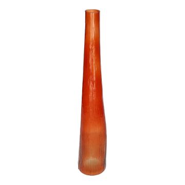 Unförmige Flaschenvase ADDILYNNE aus Glas, mit Rillen, terracotta, 50cm, Ø9,3cm Unförmige Flaschenvase ADDILYNNE aus Glas, mit Rillen, terracotta, 50cm, Ø9,3cm