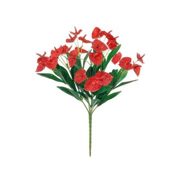 Kunstblume Flamingoblume GLIMORA auf Steckstab, rot, 40cm