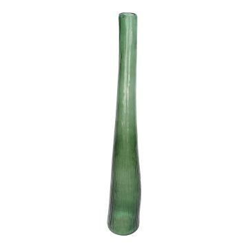 Unförmige Flaschenvase ADDILYNNE aus Glas, mit Rillen, waldgrün, 59cm, Ø9,3cm Unförmige Flaschenvase ADDILYNNE aus Glas, mit Rillen, waldgrün, 59cm, Ø9,3cm