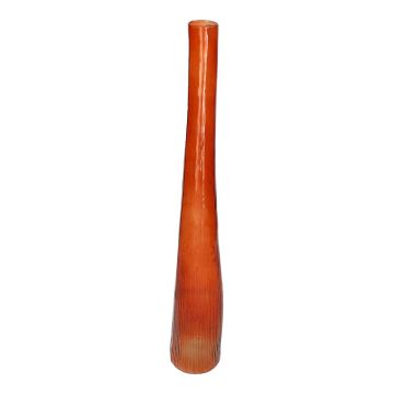Unförmige Flaschenvase ADDILYNNE aus Glas, mit Rillen, terracotta, 59cm, Ø9,3cm Unförmige Flaschenvase ADDILYNNE aus Glas, mit Rillen, terracotta, 59cm, Ø9,3cm
